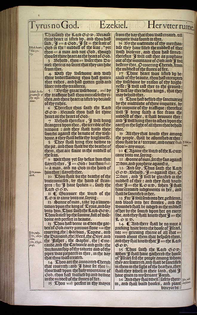 Ezekiel Chapter 28 Original 1611 Bible Scan