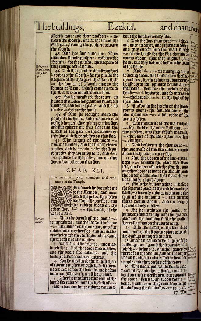 Ezekiel Chapter 40 Original 1611 Bible Scan