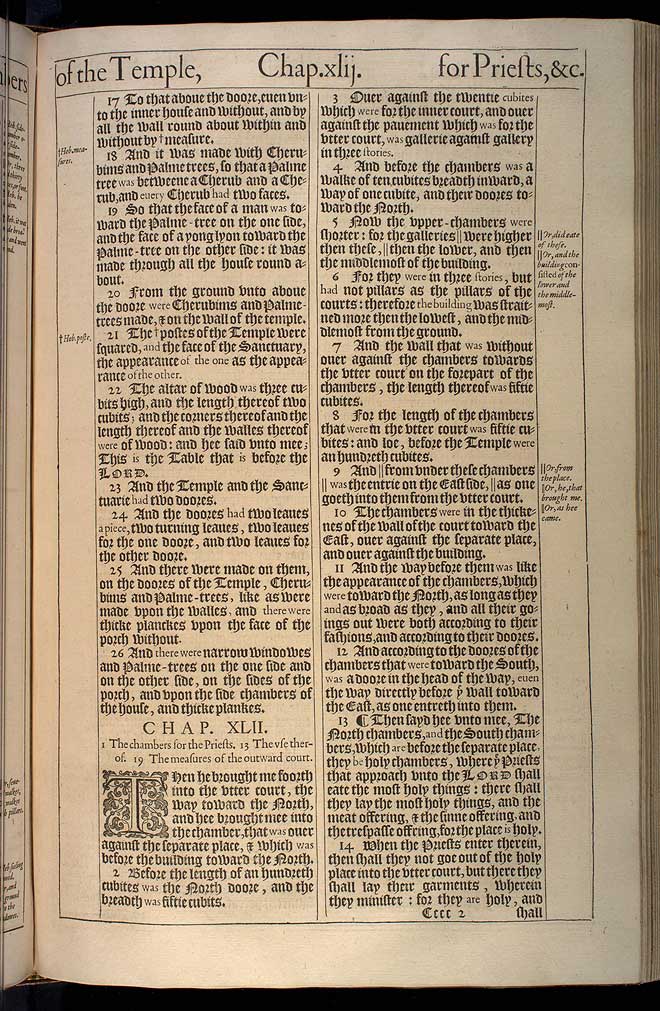 Ezekiel Chapter 41 Original 1611 Bible Scan