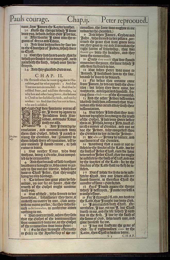 Galatians Chapter 1 Original 1611 Bible Scan