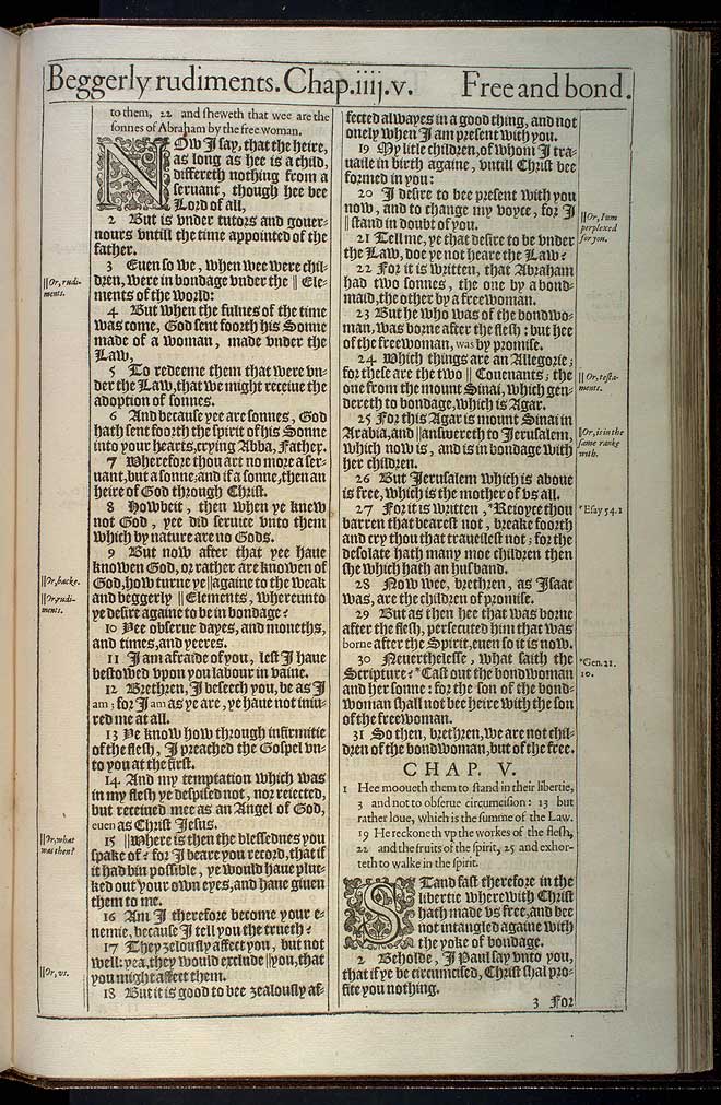 Galatians Chapter 5 Original 1611 Bible Scan