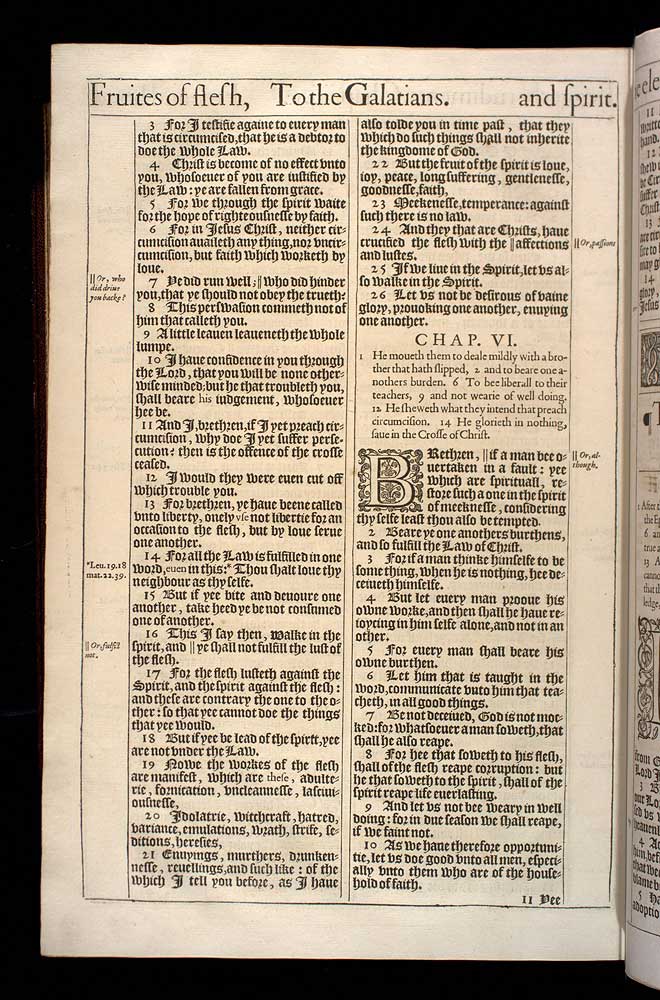 Galatians Chapter 5 Original 1611 Bible Scan