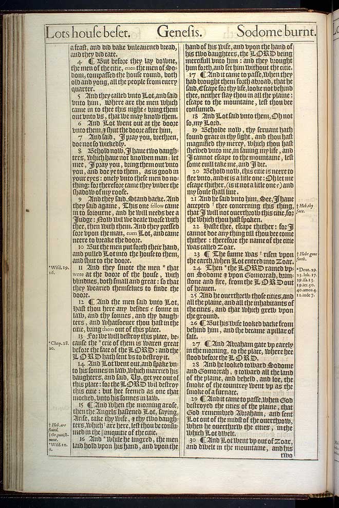 Genesis Chapter 19 Original 1611 Bible Scan