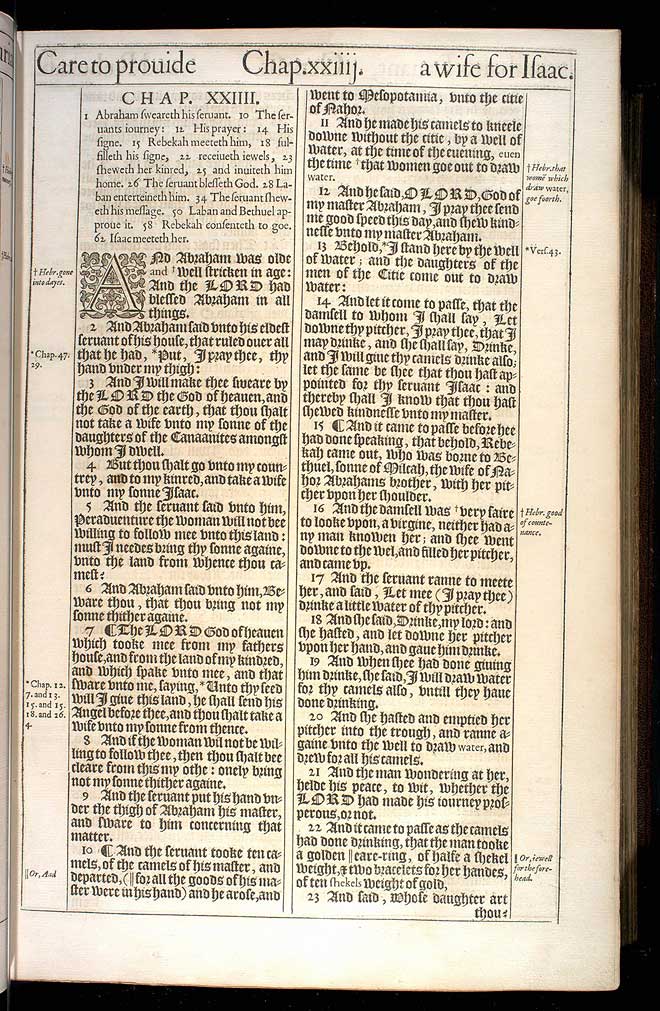 Genesis Chapter 24 Original 1611 Bible Scan