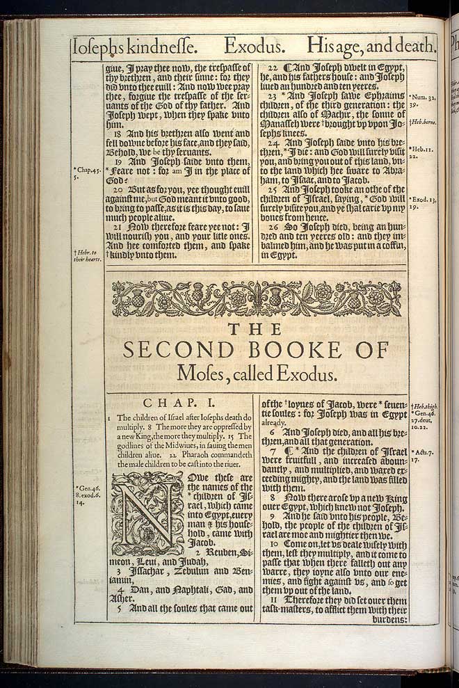 Exodus Chapter 1 Original 1611 Bible Scan