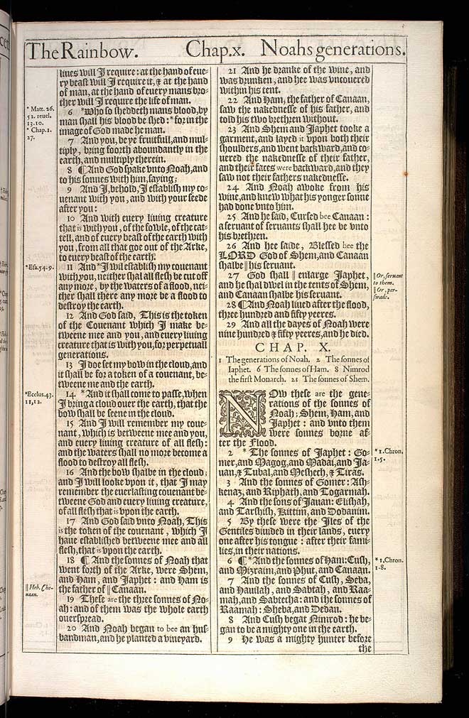 Genesis Chapter 10 Original 1611 Bible Scan