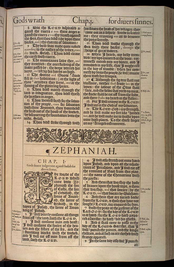 Zephaniah Chapter 1 Original 1611 Bible Scan