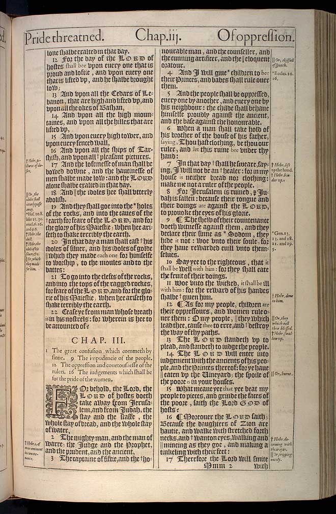 Isaiah Chapter 3 Original 1611 Bible Scan