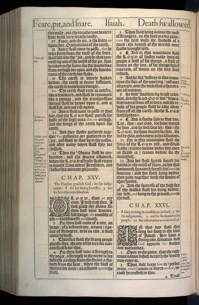 Isaiah Chapter 26 Original 1611 Bible Scan