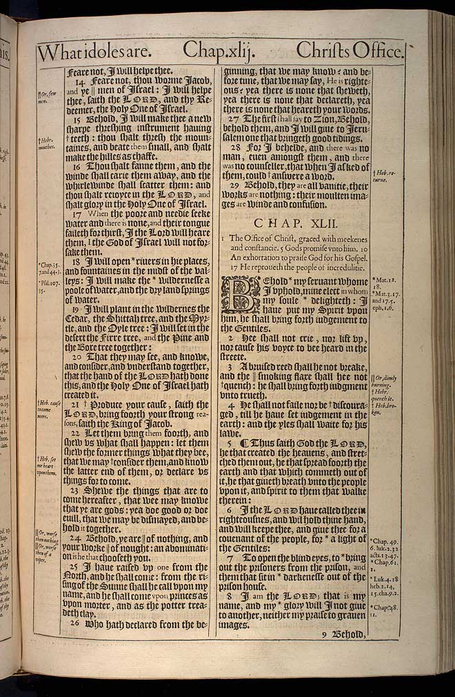 Isaiah Chapter 42 Original 1611 Bible Scan