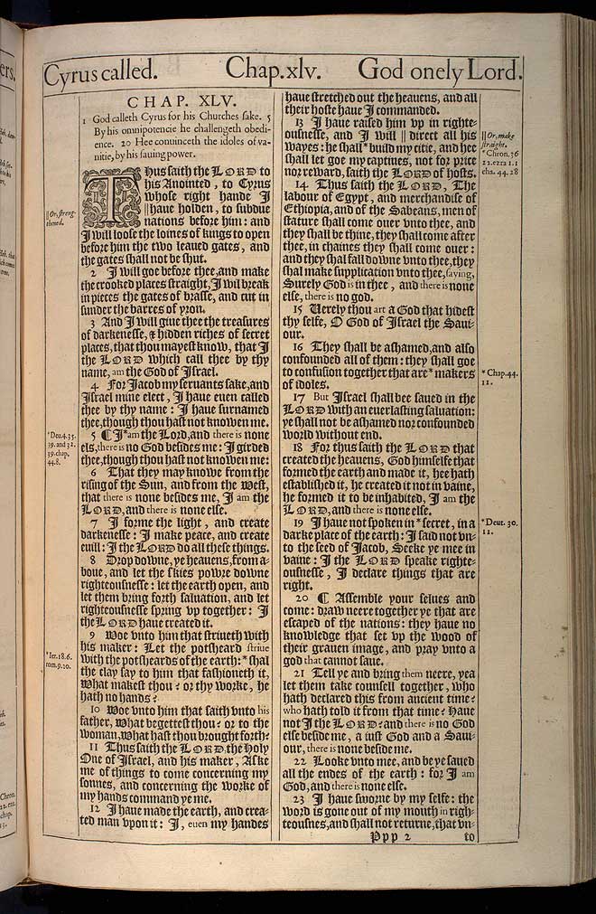 Isaiah Chapter 45 Original 1611 Bible Scan