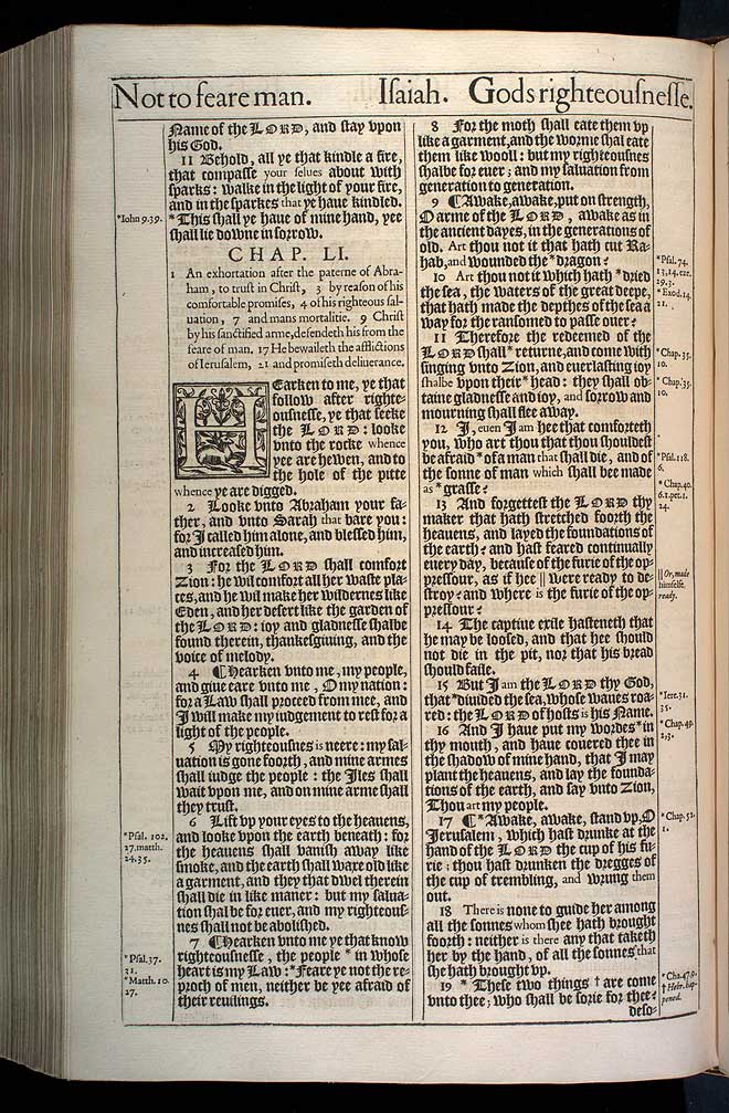 Isaiah Chapter 50 Original 1611 Bible Scan
