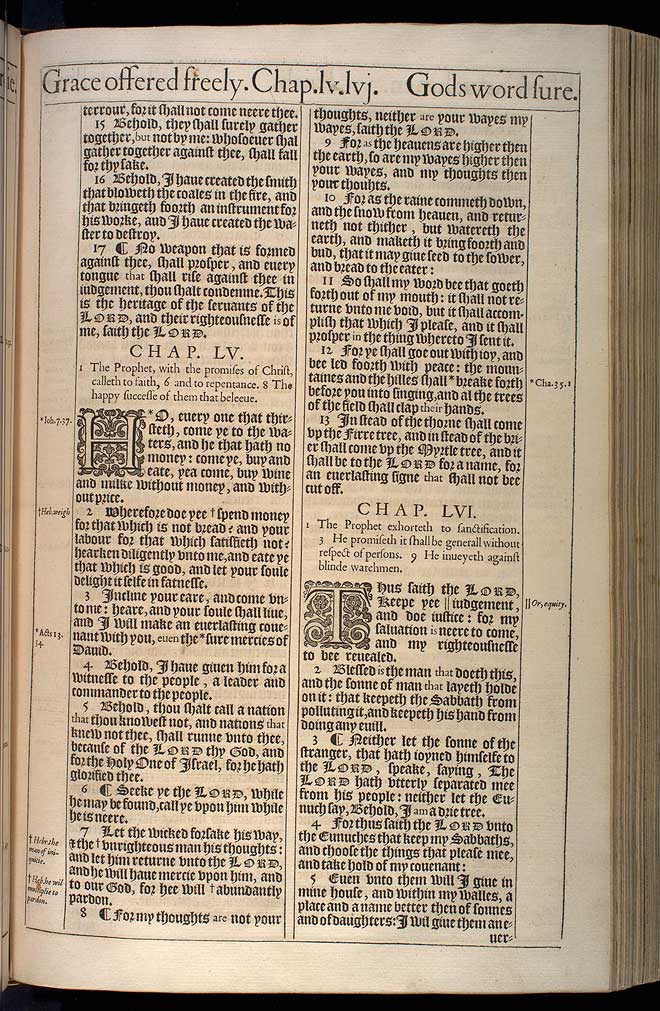 Isaiah Chapter 55 Original 1611 Bible Scan