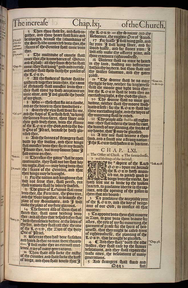 Isaiah Chapter 60 Original 1611 Bible Scan