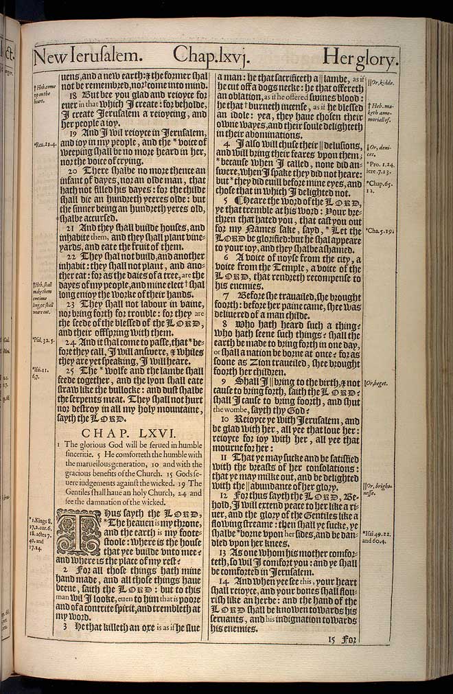 Isaiah Chapter 66 Original 1611 Bible Scan