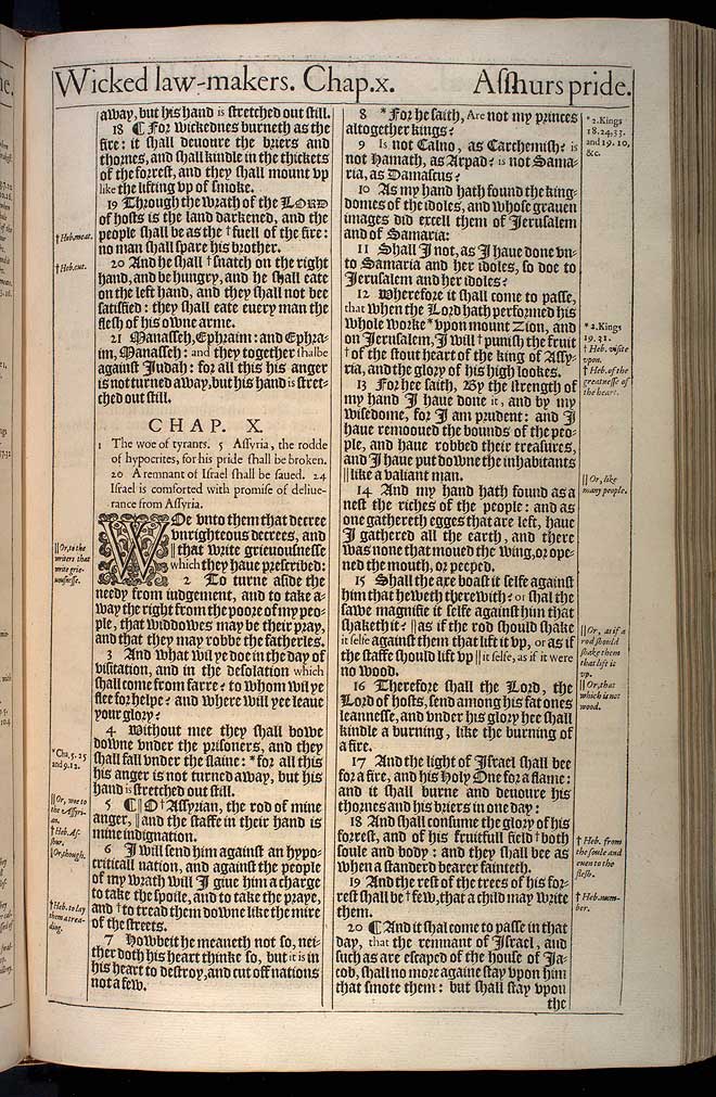 Isaiah Chapter 10 Original 1611 Bible Scan