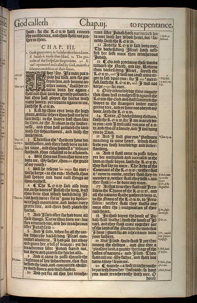 Jeremiah Chapter 2 Original 1611 Bible Scan