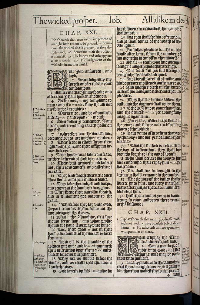 Job Chapter 22 Original 1611 Bible Scan