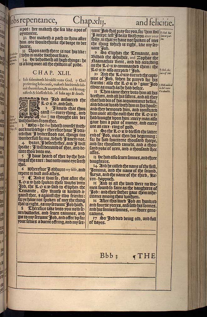 Job Chapter 41 Original 1611 Bible Scan