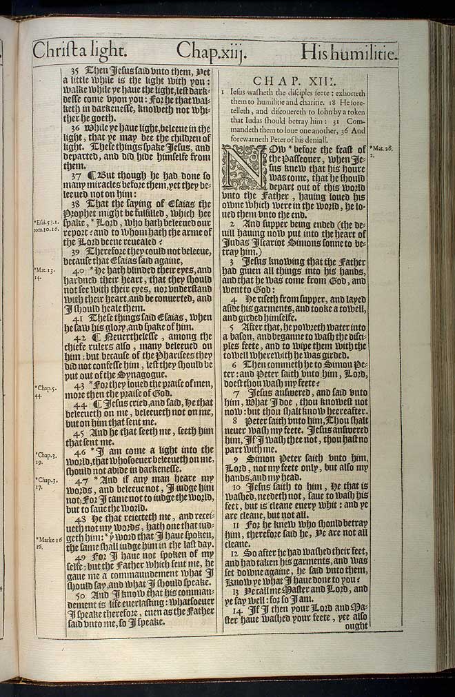 John Chapter 13 Original 1611 Bible Scan