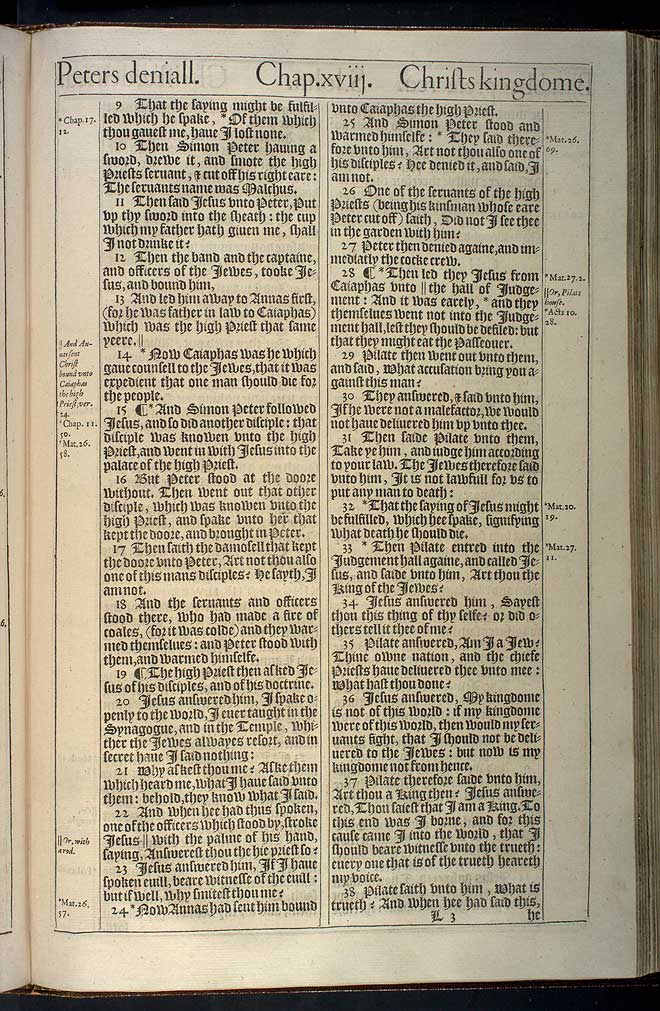 John Chapter 18 Original 1611 Bible Scan