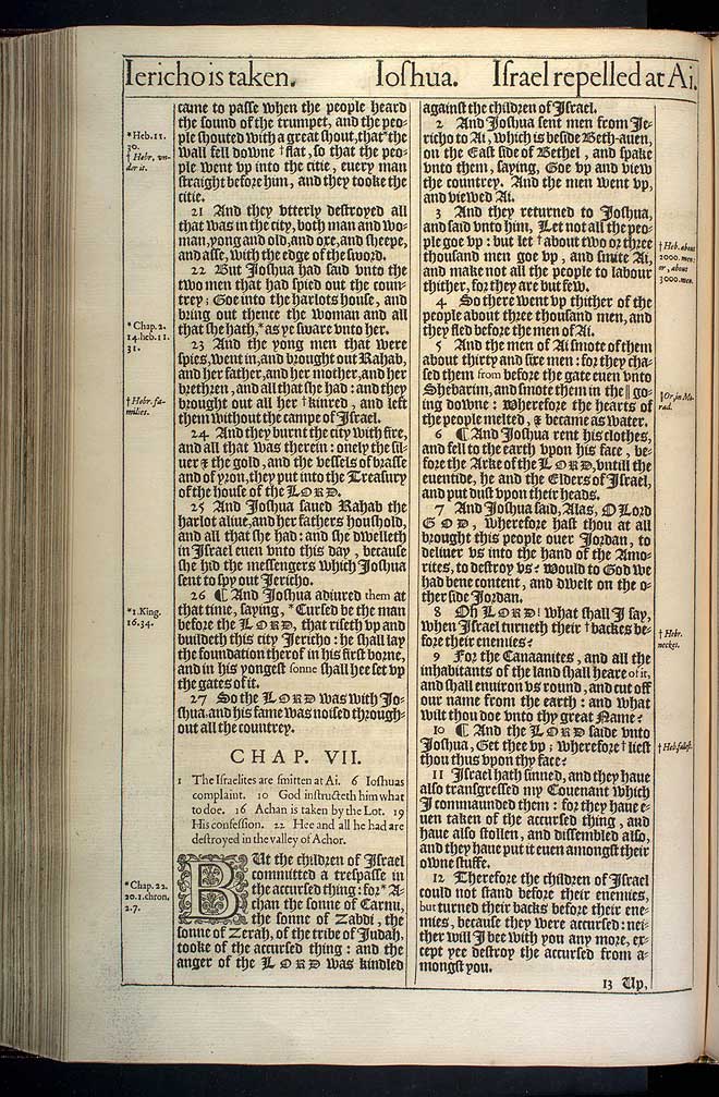 Joshua Chapter 6 Original 1611 Bible Scan