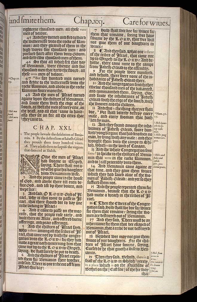 Judges Chapter 20 Original 1611 Bible Scan