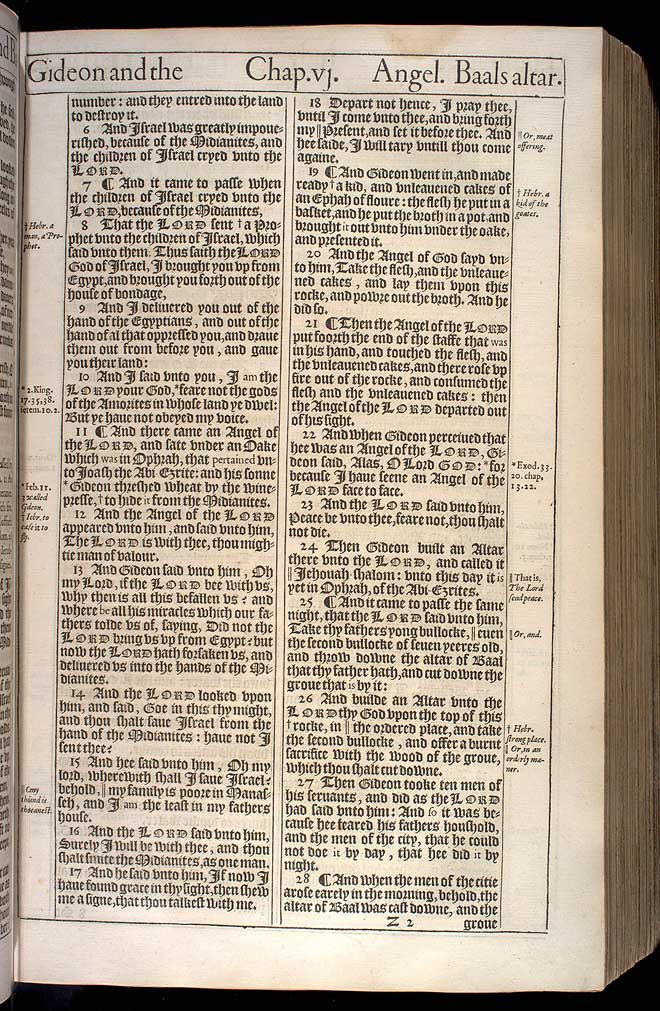 Judges Chapter 6 Original 1611 Bible Scan