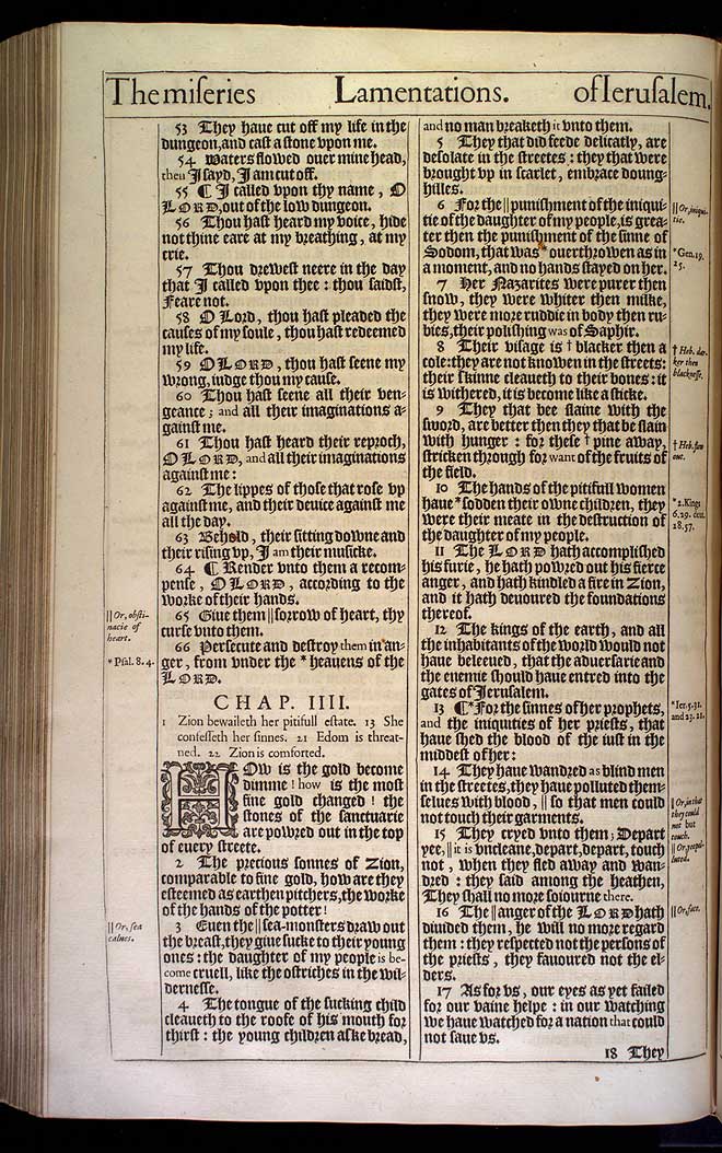 Lamentations Chapter 3 Original 1611 Bible Scan