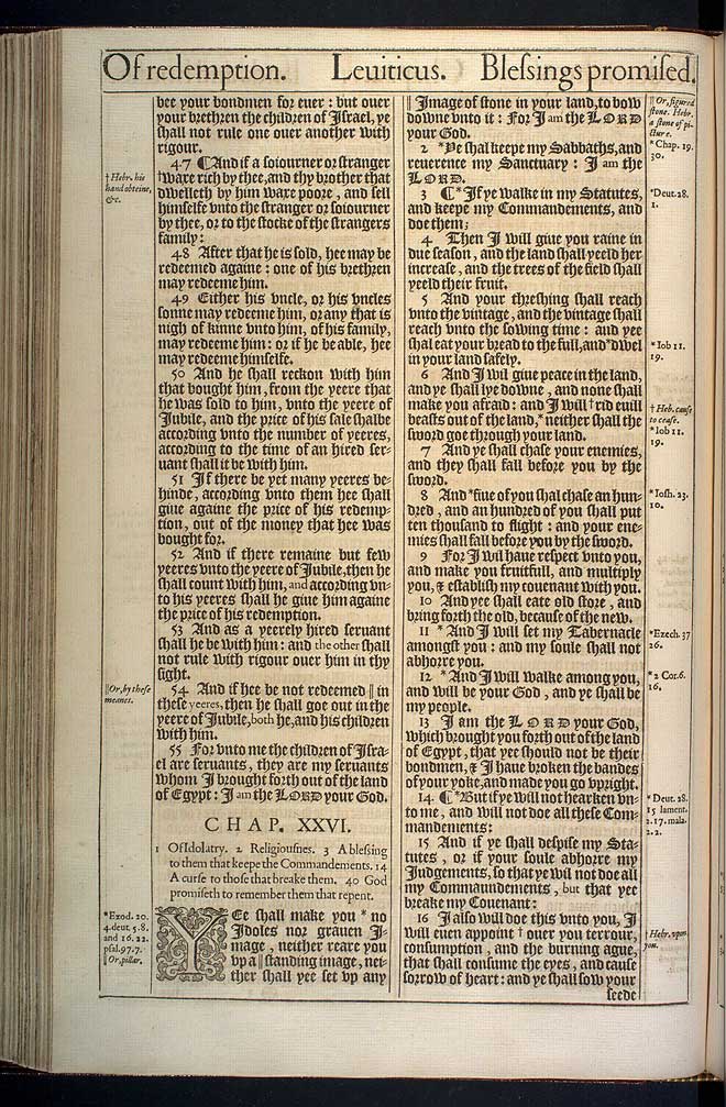 Leviticus Chapter 26 Original 1611 Bible Scan
