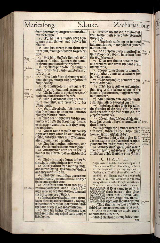 Luke Chapter 1 Original 1611 Bible Scan