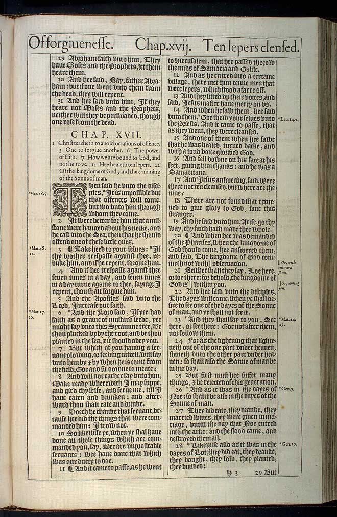 Luke Chapter 16 Original 1611 Bible Scan