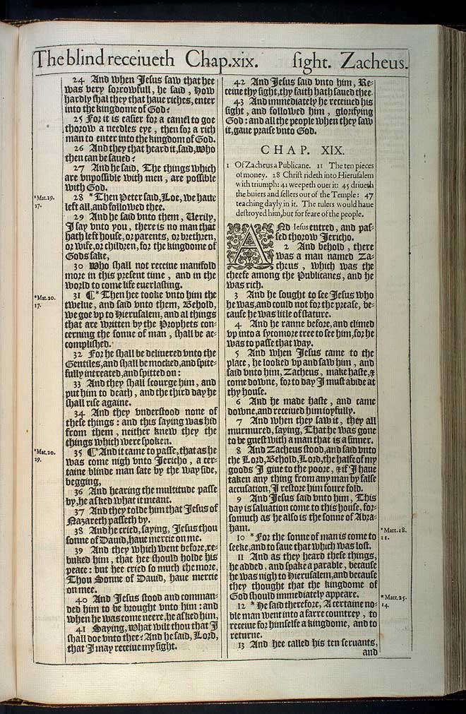 Luke Chapter 18 Original 1611 Bible Scan