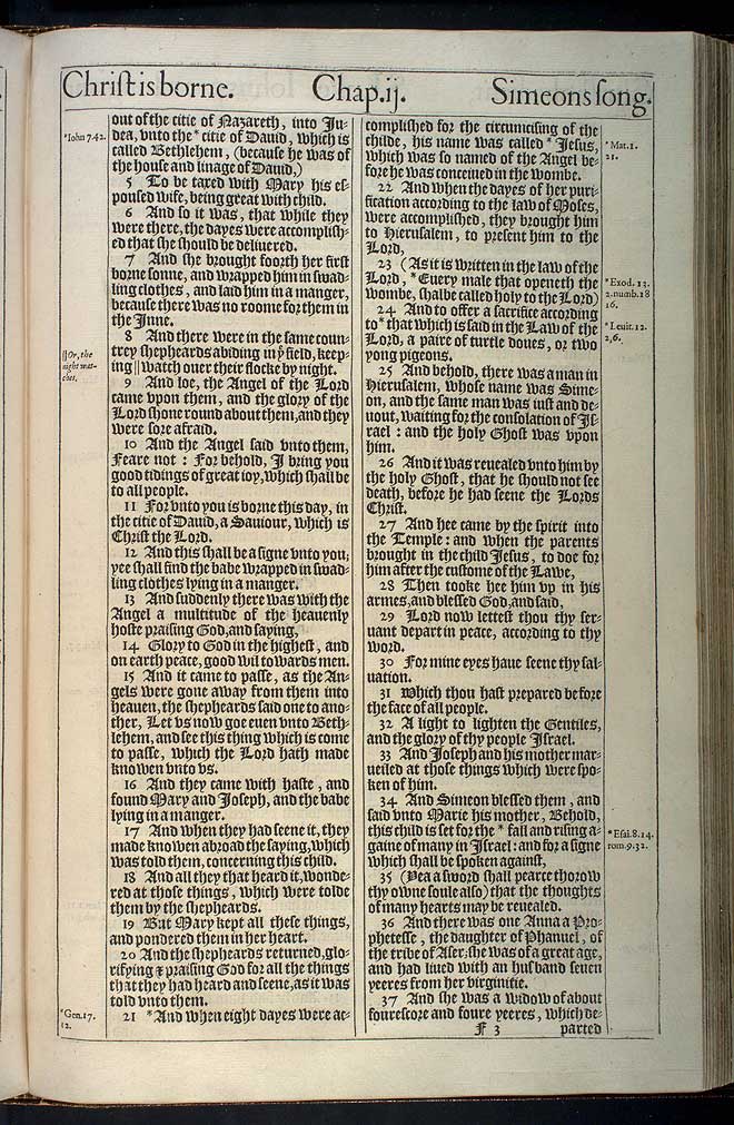 Luke Chapter 2 Original 1611 Bible Scan