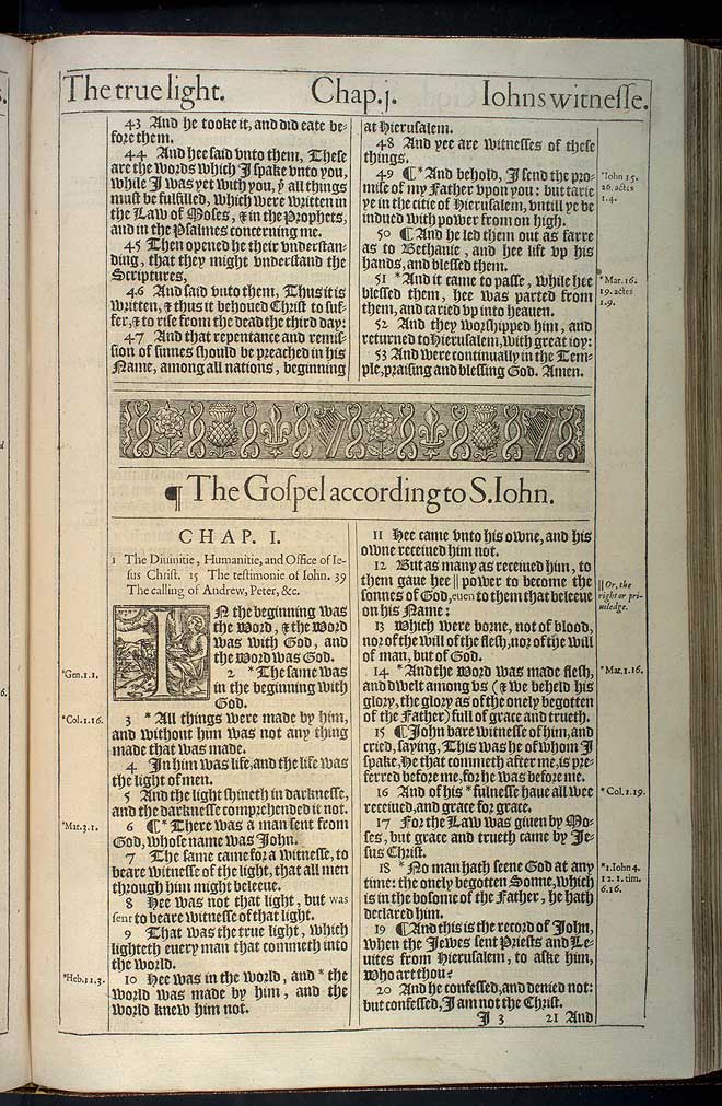John Chapter 1 Original 1611 Bible Scan