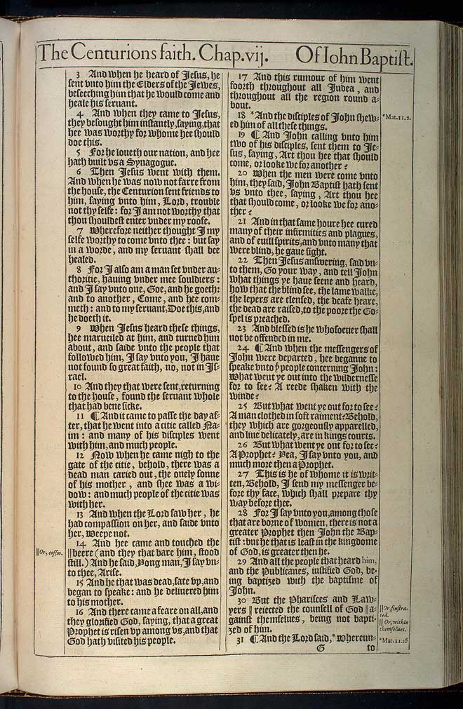 Luke Chapter 7 Original 1611 Bible Scan