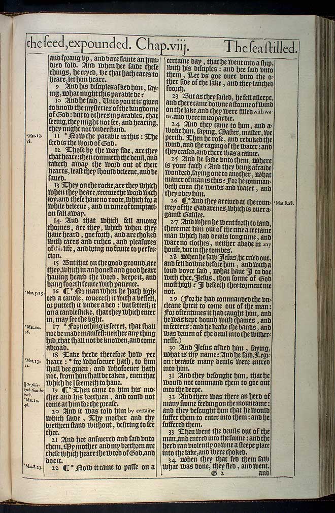 Luke Chapter 8 Original 1611 Bible Scan