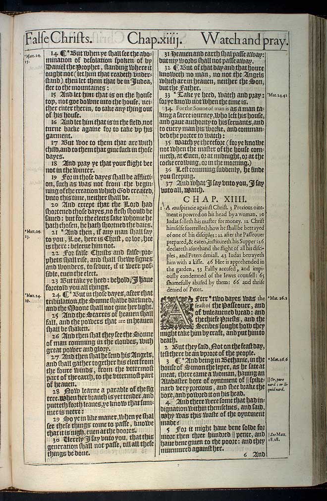 Mark Chapter 13 Original 1611 Bible Scan