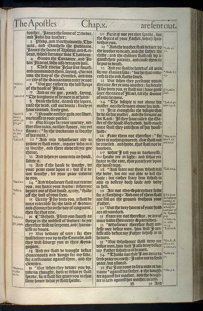 Matthew Chapter 10 Original 1611 Bible Scan