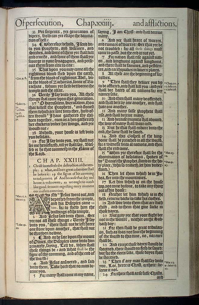 Matthew Chapter 23 Original 1611 Bible Scan