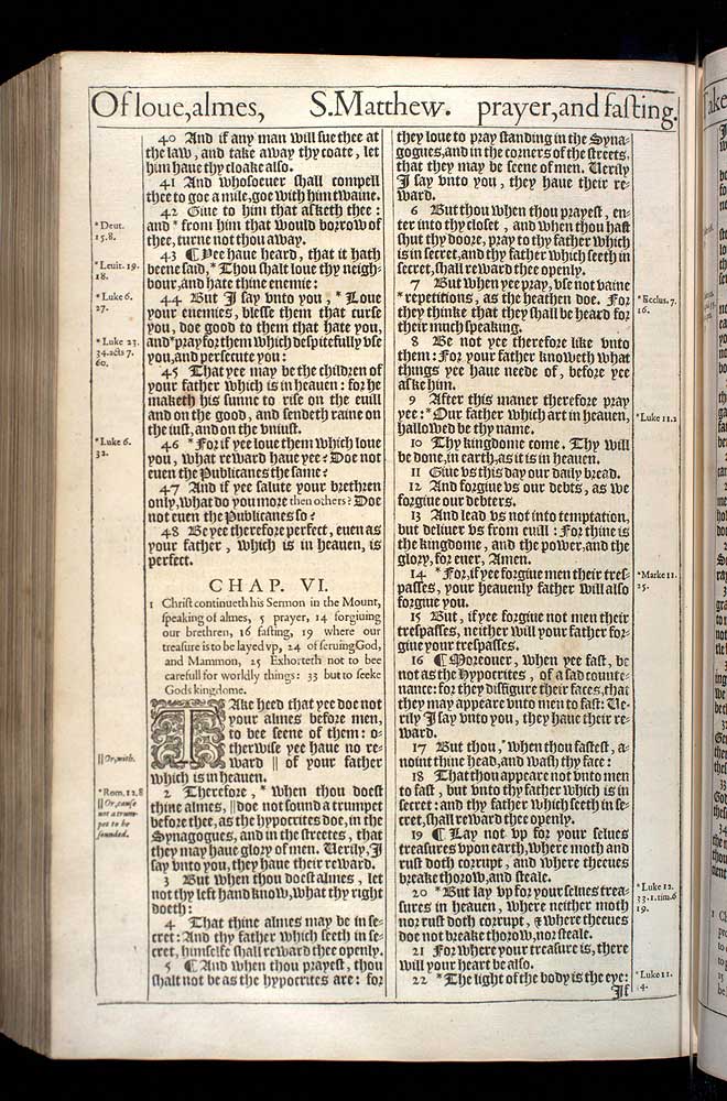 Matthew Chapter 5 Original 1611 Bible Scan