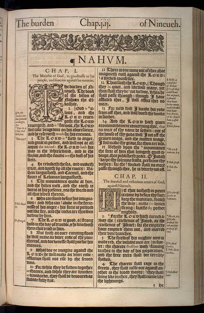 Nahum Chapter 1 Original 1611 Bible Scan