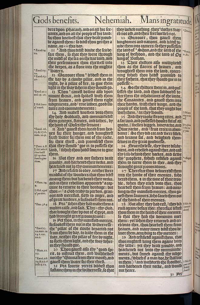 Nehemiah Chapter 9 Original 1611 Bible Scan