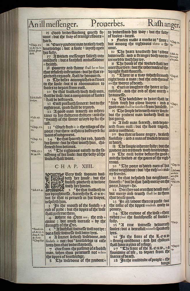 Proverbs Chapter 13 Original 1611 Bible Scan