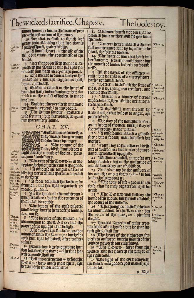 Proverbs Chapter 14 Original 1611 Bible Scan