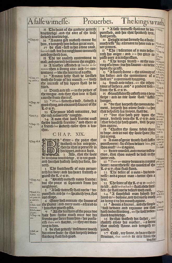 Proverbs Chapter 19 Original 1611 Bible Scan