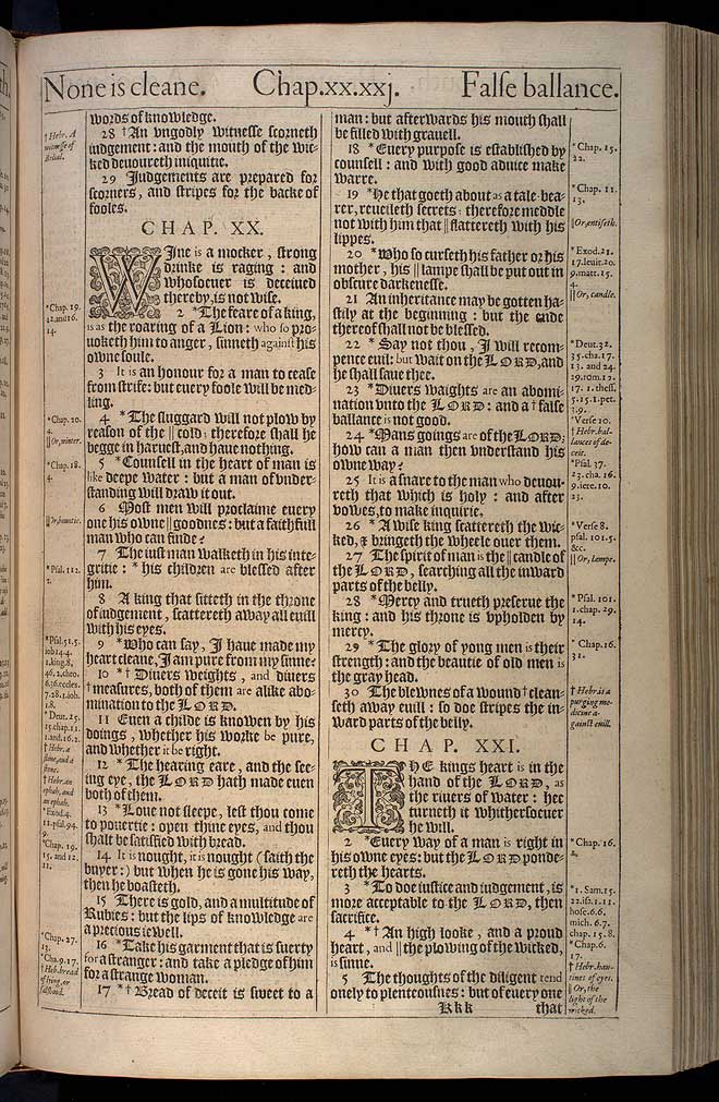 Proverbs Chapter 21 Original 1611 Bible Scan