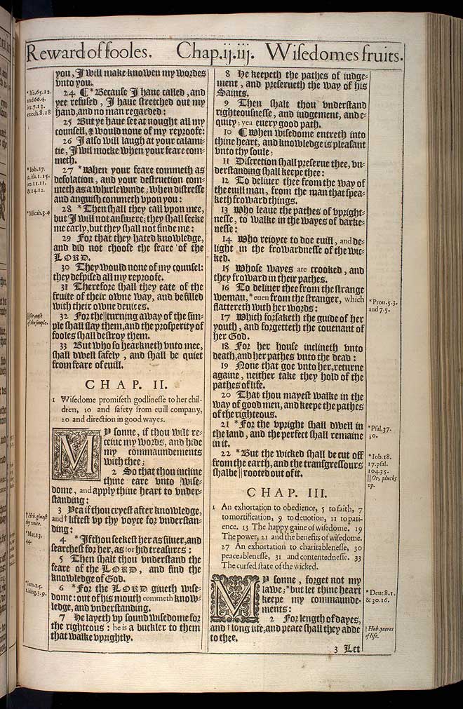 Proverbs Chapter 2 Original 1611 Bible Scan