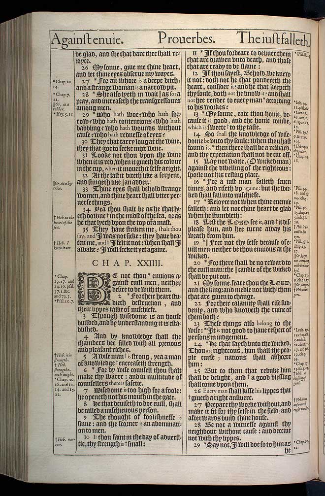 Proverbs Chapter 23 Original 1611 Bible Scan