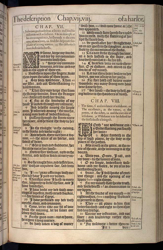 Proverbs Chapter 7 Original 1611 Bible Scan
